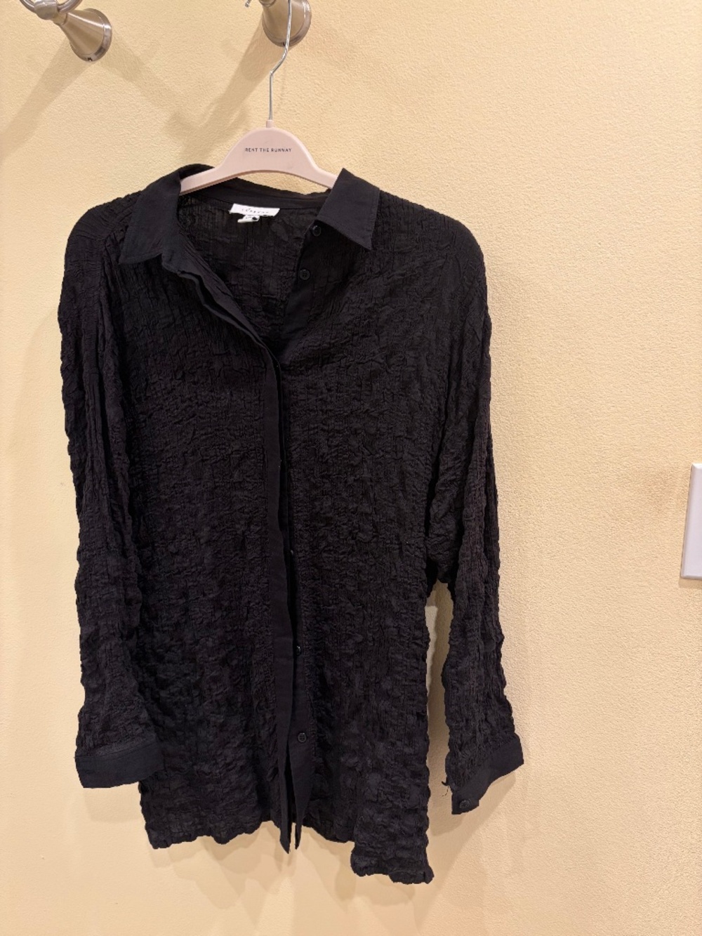 TopShop Black Oversized Blouse